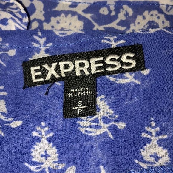 Express Blue Boho Crisscross Tank - Picture 4 of 4